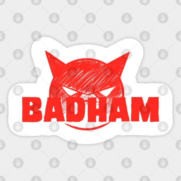 Badham Logo- Red Design Sticker by sketchbooksage